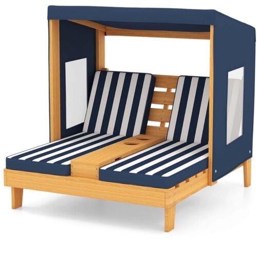 Kids Double Chaise Lounge Chair – Blue